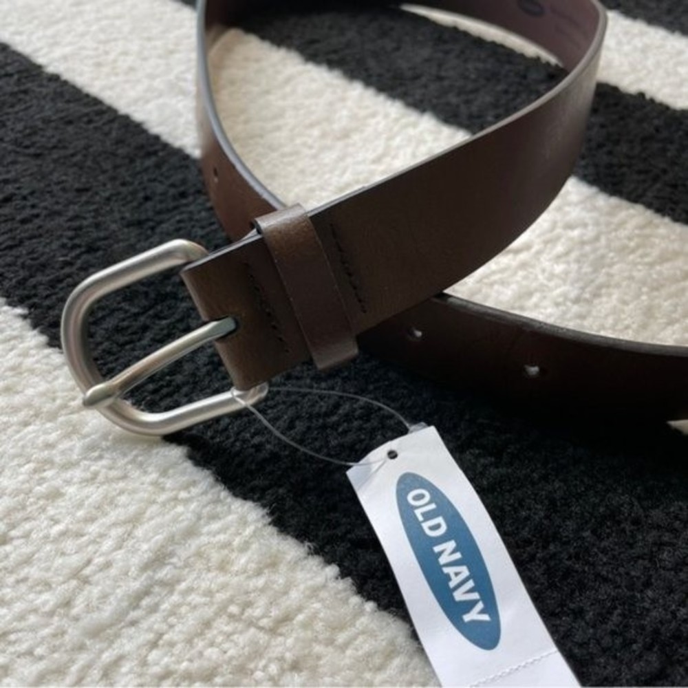 Old Navy Leather Belt M Brown NWT